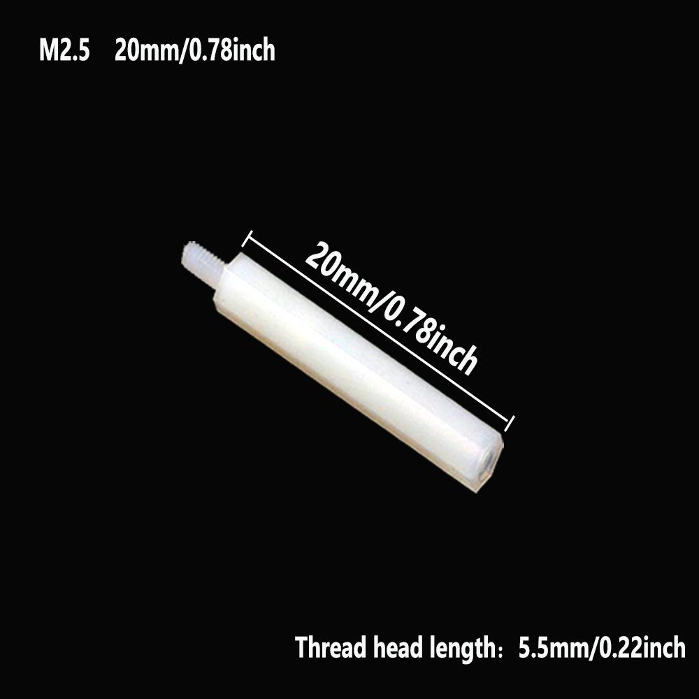 25Pcs White Nylon Single Head Fastener Durables Multi-Purpose Hardware Accessories