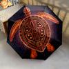 1 Stück Automatischer Faltregenschirm - Verziertes Schildkrötenmuster, Tragbares & Faltbares Design mit 8 Speichen, Weihnachts-Geburtstagsgeschenke