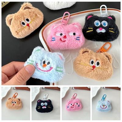Niedlicher Plüsch-Katzen-Schlüsselanhänger, Cartoon-Puppe, Spielzeug, Anhänger, Schlüsselanhänger für Frauen und Mädchen, Tasche, Ornament, Auto, Schlüsselanhänger, Kinder, Geschenke, Zubehör