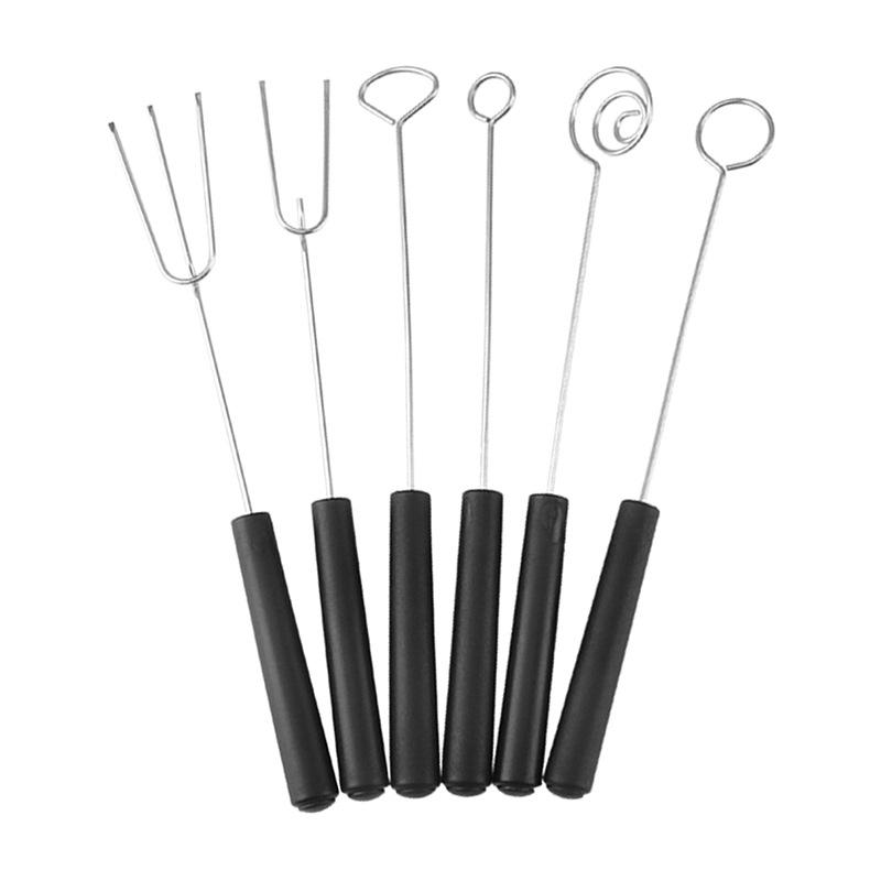 Stainless Steel Fondue Forks With Plastic Handle, Chocolate Cheese Dipping Utensils, Multiple Styles Available