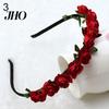 Roos Bloemenkroon Festival Hoofdband Bruiloft Guirlande Bloemen Haarband Accessoire