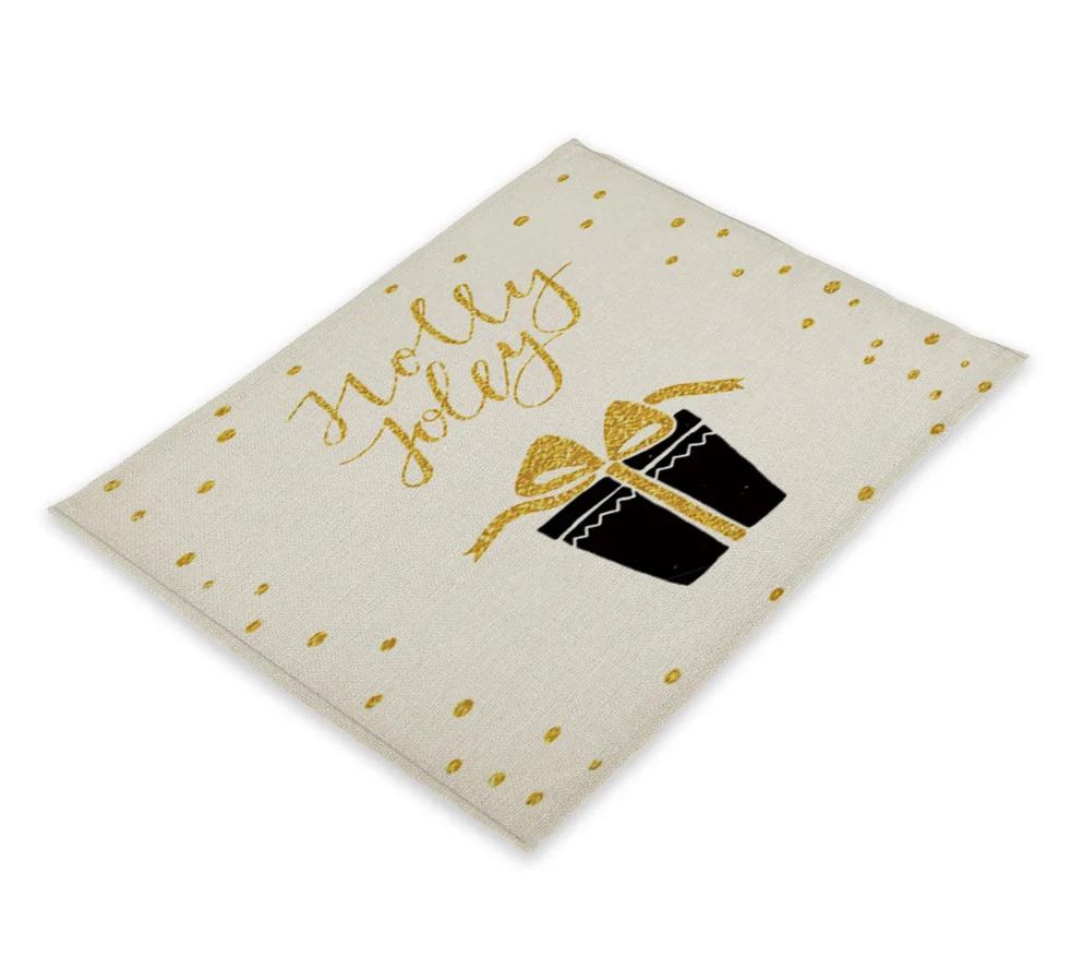 

Printed Letters Coasters Individual Placemats Dining Candle Holder Kitchen Dining Room Table Mat 2pcs 30x45cm