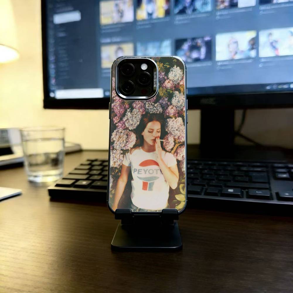 Lanas-w-Del-R-Rey Phone Case For iPhone 17,16,15,14,13,12,11 Plus,Pro Max,XS,Colorful Silver Black Cover