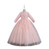 New Girls' Princess Tulle Dress - Puffy, Long, Autumn/Winter Style, Perfect for Evening, Flower Girl, Wedding, or Performance.