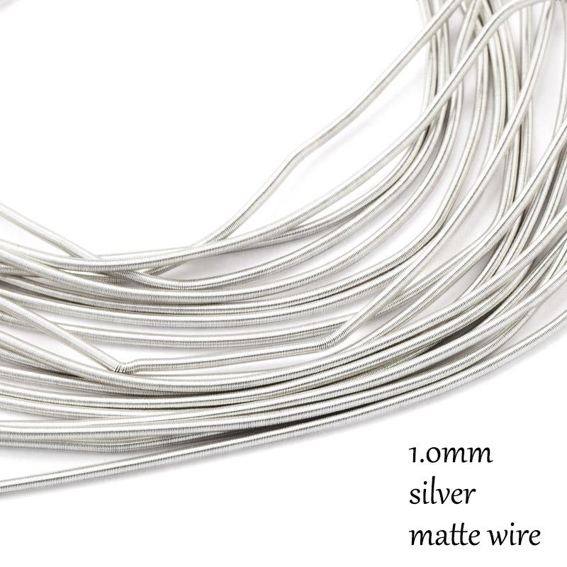 10 Gauge Silver Gold Plated Copper Craft Wire Flexible Metal French Bullion Wire for Jewelry Making DIY Embroidery Beading