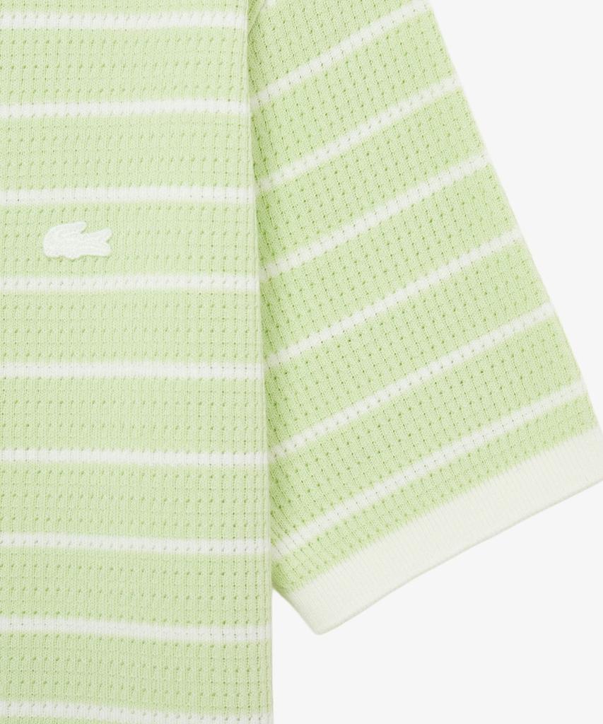 LACOSTE Women'S Scallop Crew Neck Short Sleeve Sweater Af900E-56G Bic