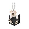 Creative Cute Cloth Bag Puppy Car Rearview Mirror Pendant Backpack Keychain Accessories Home Decorations