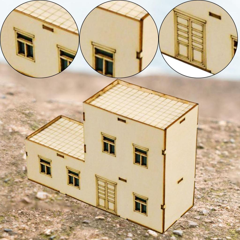 1/64 1/60 Miniature House Made of , Unpainted, Unique Ornament Accessory, DIY Building, Ready for