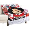 Love, Love and Mafalda Surrounded by Hearts Throw Blanket Flannel Fabric Nap Blanket Blankets and Throws Fashion Sofa Blankets
