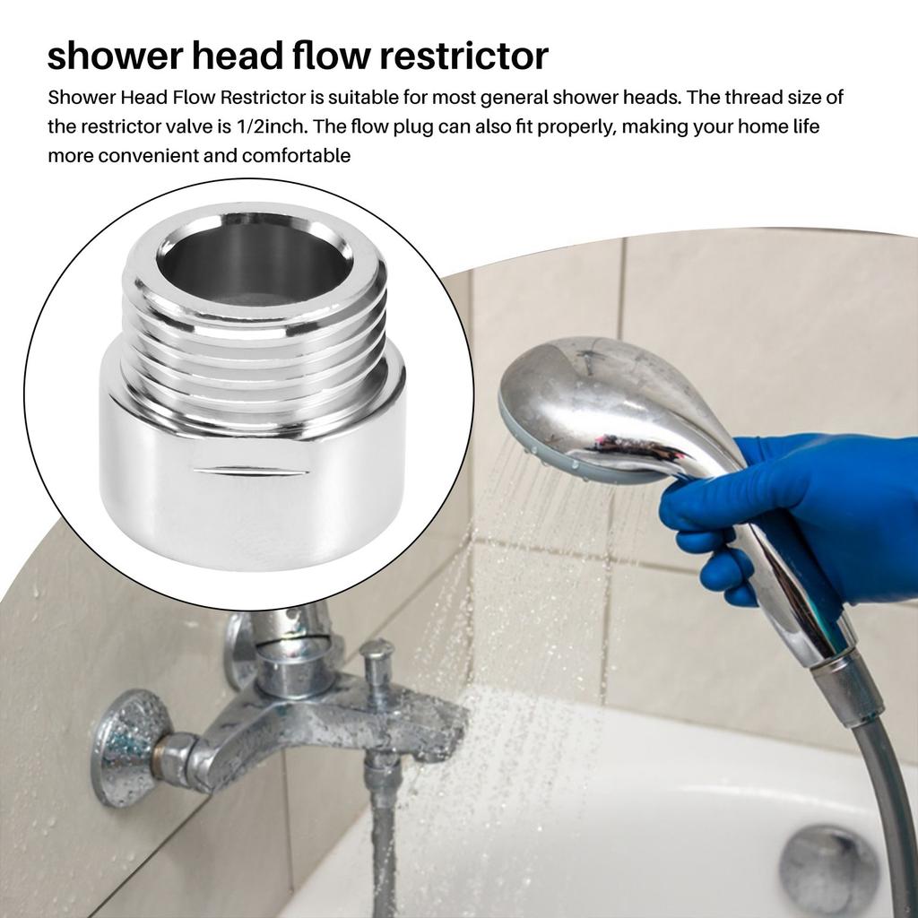 A03F-8 Pieces Of Shower Flow Reducer Limiter Set, Water Restrictor, 1/2 Inch Thread Size 4, 6 And 9 L/Min For Bathroom Saving