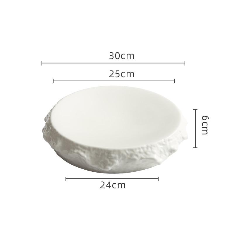 

Irregular Shape Ceramic Pasta Steak Plate Sashimi Sushi Dish Restaurant Solid Color Tableware Cooking Plate Snack Desserts Dish