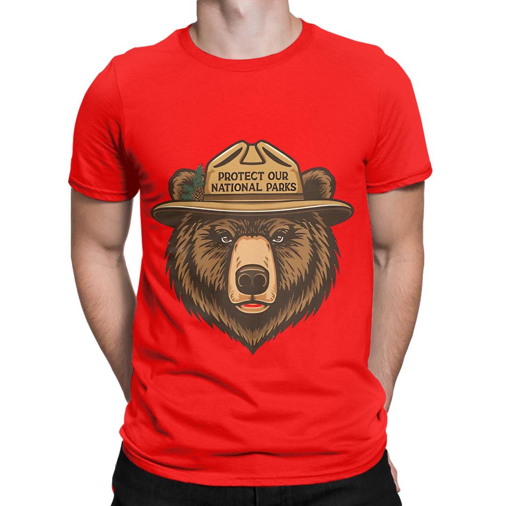 Protect Our National Parks Conservation Nature Lover Outdoors Graphic 100 Cotton TShirt Smokey bBear Tops Tees For Unisex