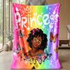 Rainbow Butterfly and Flowers Theme blanket Lightweight Warm Flannel Blanket Decorative Throw Blanket for Home Decoration