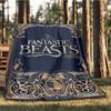 1pc Fantastic Beasts Outdoor Flannel Throw Blanket Soft, Lightweight & Warm