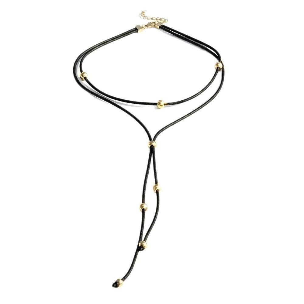Bohemian Tassel Pendant Chain Suede Beaded Y-Necklace Long Pendant Necklace Beach Daily