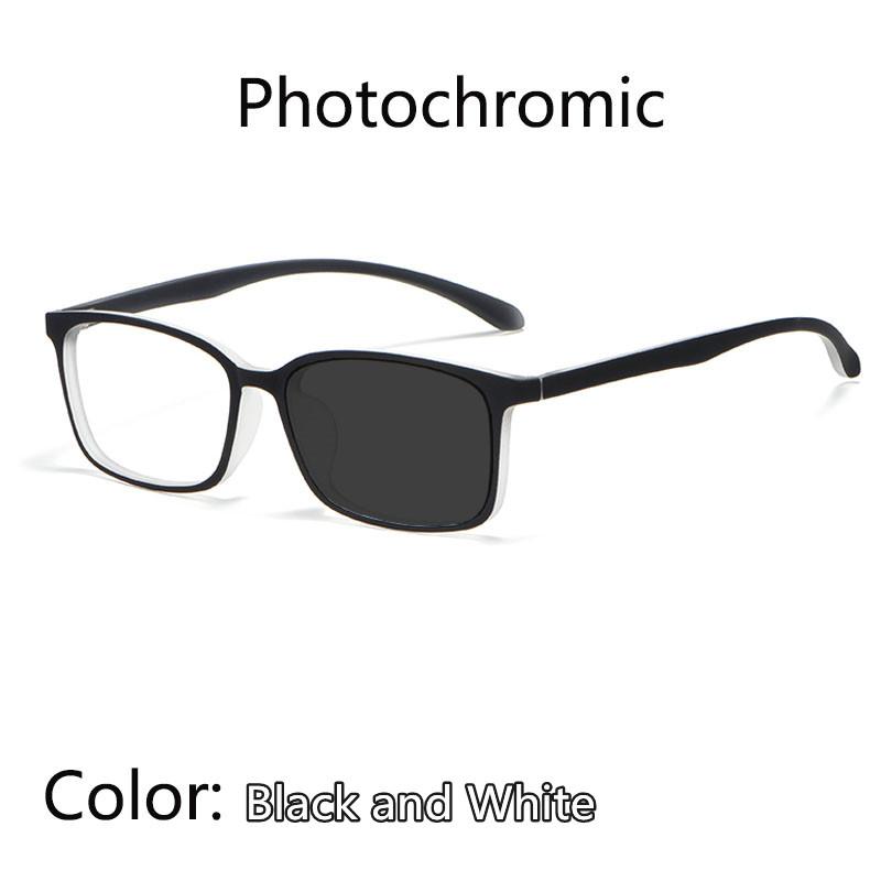 Fashionable Blue Light Blocking Reading Glasses gentlemen Photochromic Computer Eyeglasses Reading Magnifying Eyewear Presbyopic Diopters +1.5 2.5