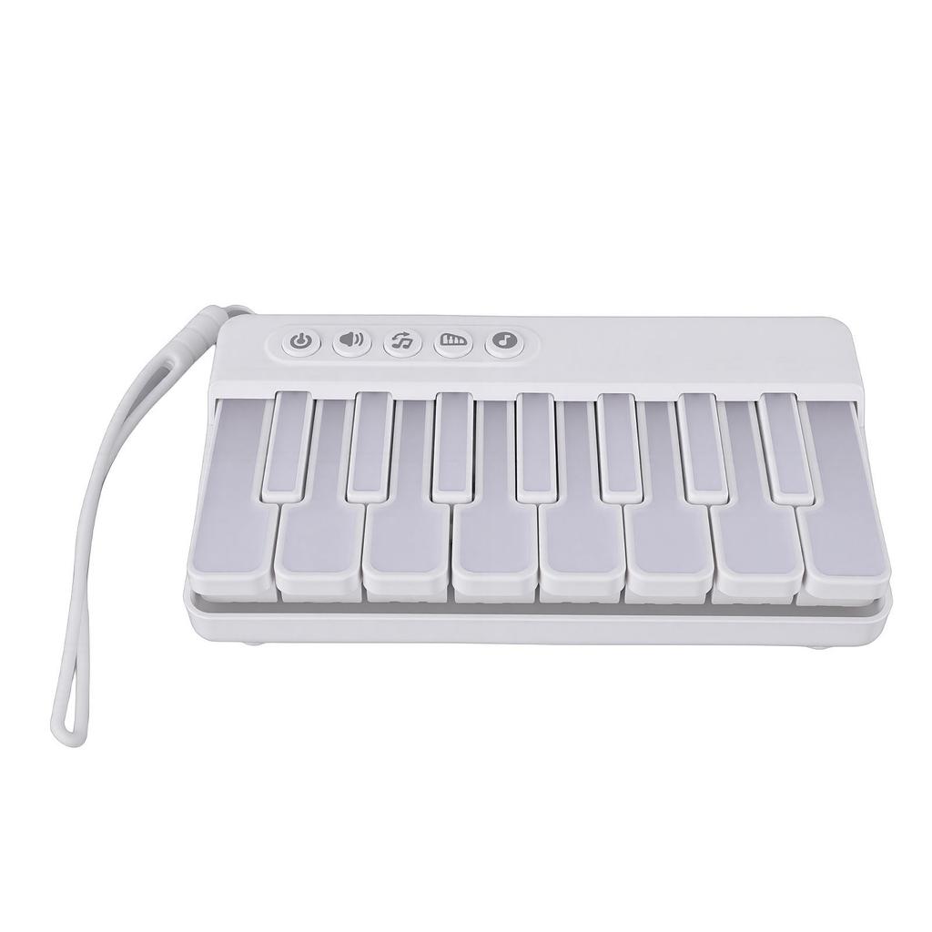 Keyboard Piano Toy Multifunctional Pocket Sized Piano Music Toy with 7 Color Lights Multiple Play Methods for Present