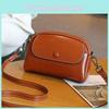 High-end Black Genuine Leather Shell-shaped Small Shoulder Bag For Everyday Use