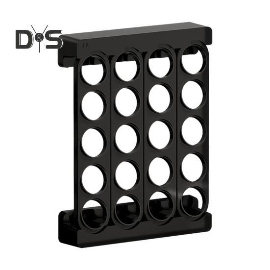 

Держатель для кофейных капсул на 20 ячеек, вместительная стойка для хранения K чашек, витрина для кофейных капсул без бисфенола А для ящика на столешнице чёрный