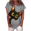 Summer Cat 3D Print T-Shirts Women's Casual Round-Neck Short Sleeve T Shirt Harajuku Tees Y2k Tops Female Streetwear Clothing