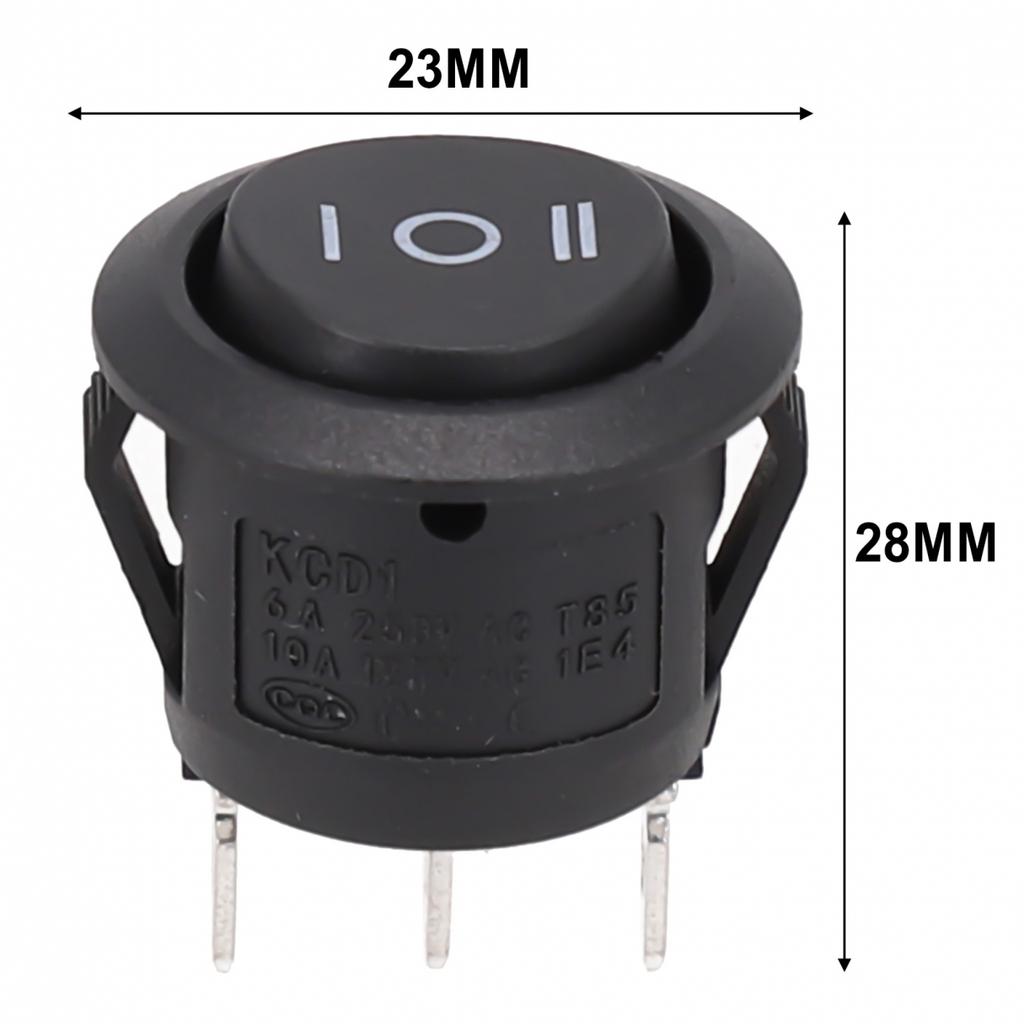 Wohnwagen Wohnmobil Anwendung Wippschalter 3 Pins Kippschalter Schwarz