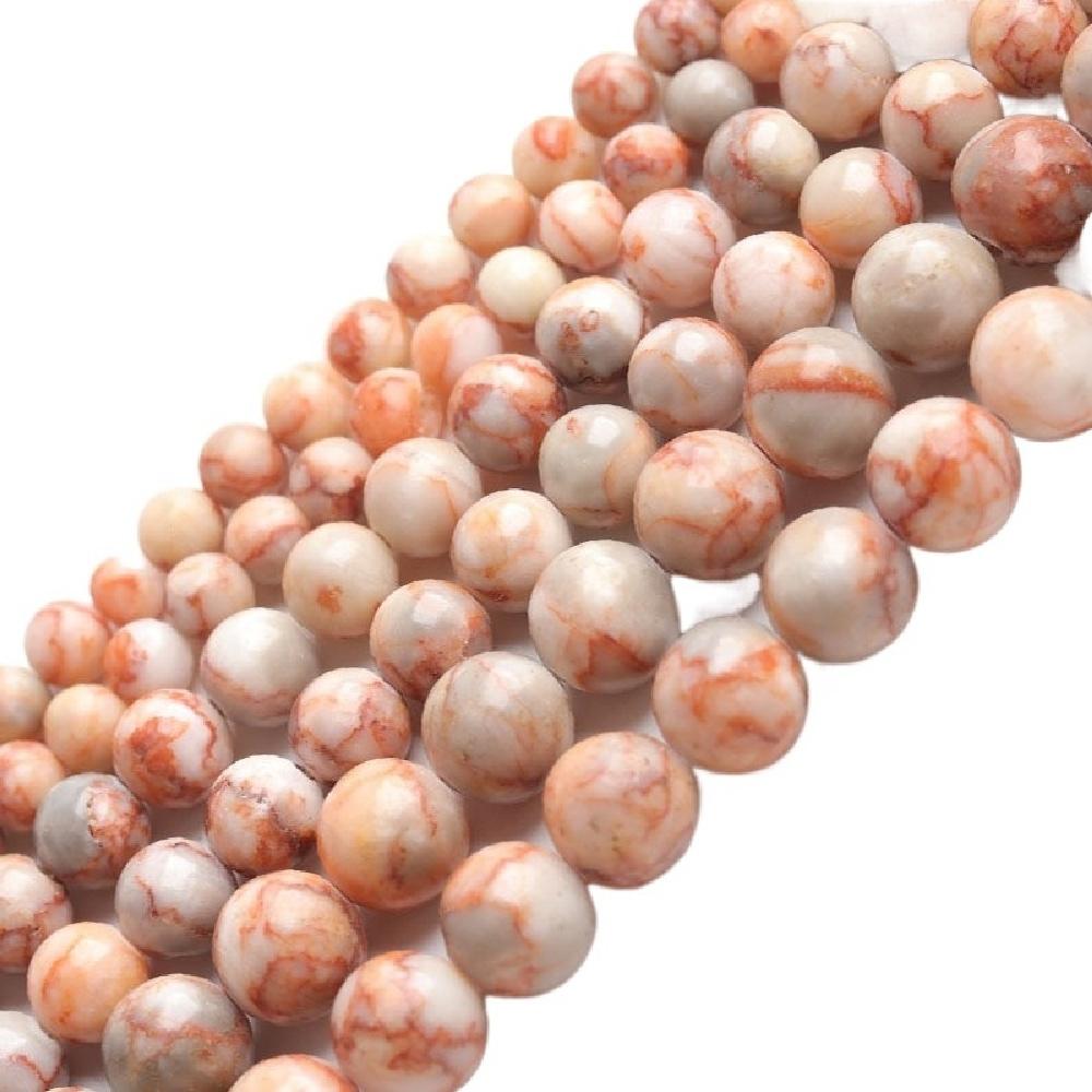 

Красная паутинная яшма Натуральный камень Круглые бусины 15 нить Гладкие Свободные разделительные бусины 4/6/8/10/12 мм для изготовления ювелирных изделий DIY Браслеты Шармы Аксессуары Dia 4mm