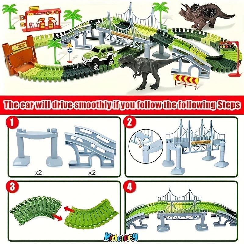 

Игровой набор «Динозавры», гоночный трек, 458 деталей, включает гибкие треки, электрические машинки и фигурки динозавров. Идеально для мальчиков а one size как
