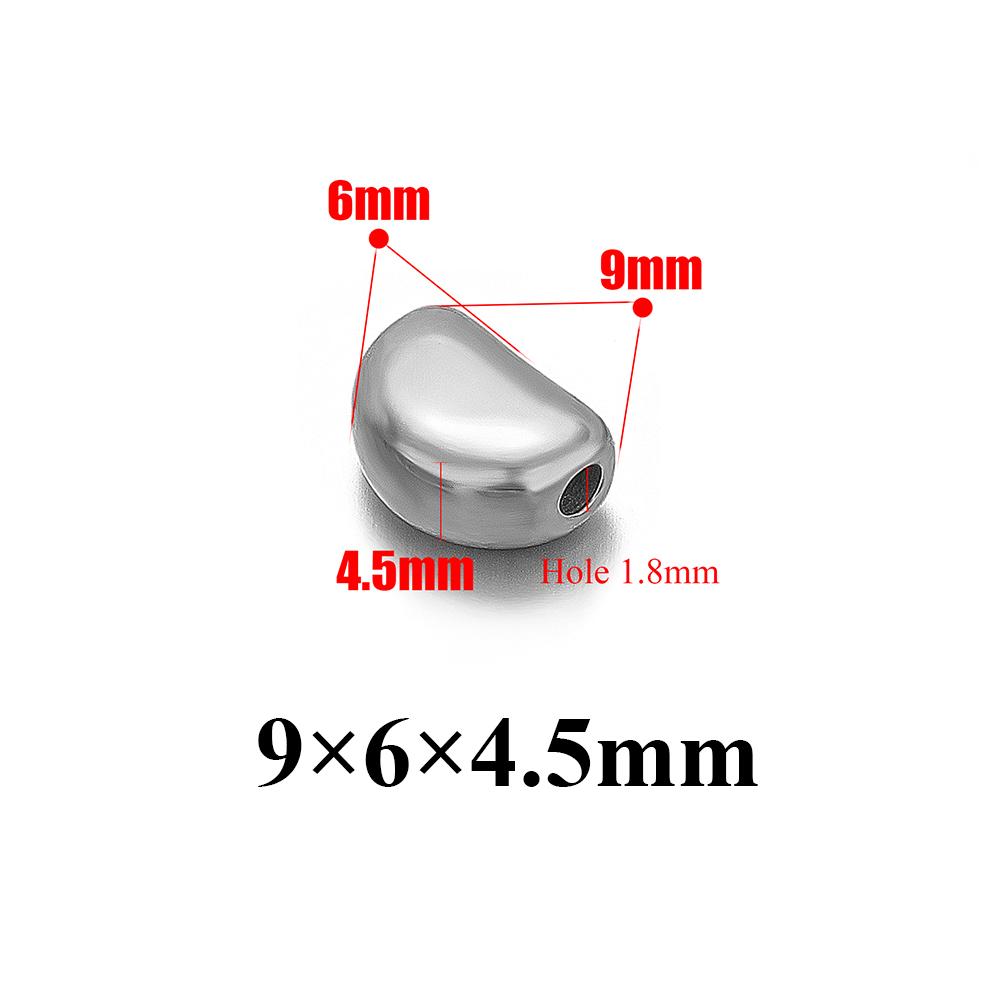 10Pcs Stainless Steel  8mm 10mm Star Heart Spacer Beads Bracelet Findings Women Necklace Earrings Making DIY Jewelry Accessories