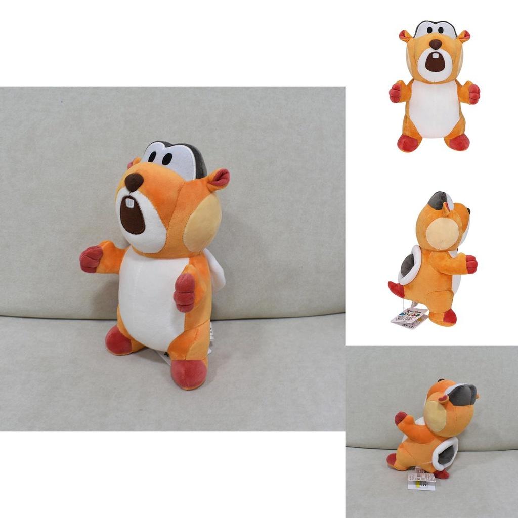 Cute Squirrel Plush Toy 22cm Height Cartoon Style Soft And Cuddly
