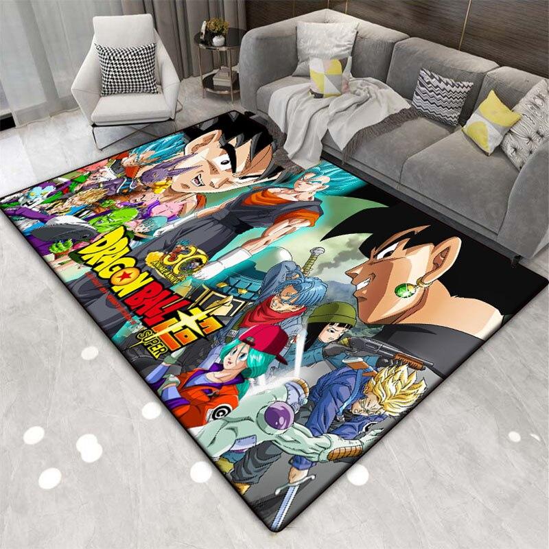 Imprimare 3D sufragerie pătrat desen animat japonez DragonBall covor joc baie bucătărie preș covor multifuncțional antiderapant.