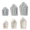 DIYs Castings Molds Candlestick Candle Holder Silicone Handicraft Molds 3D House Tealight Holder Molds Home Decorations