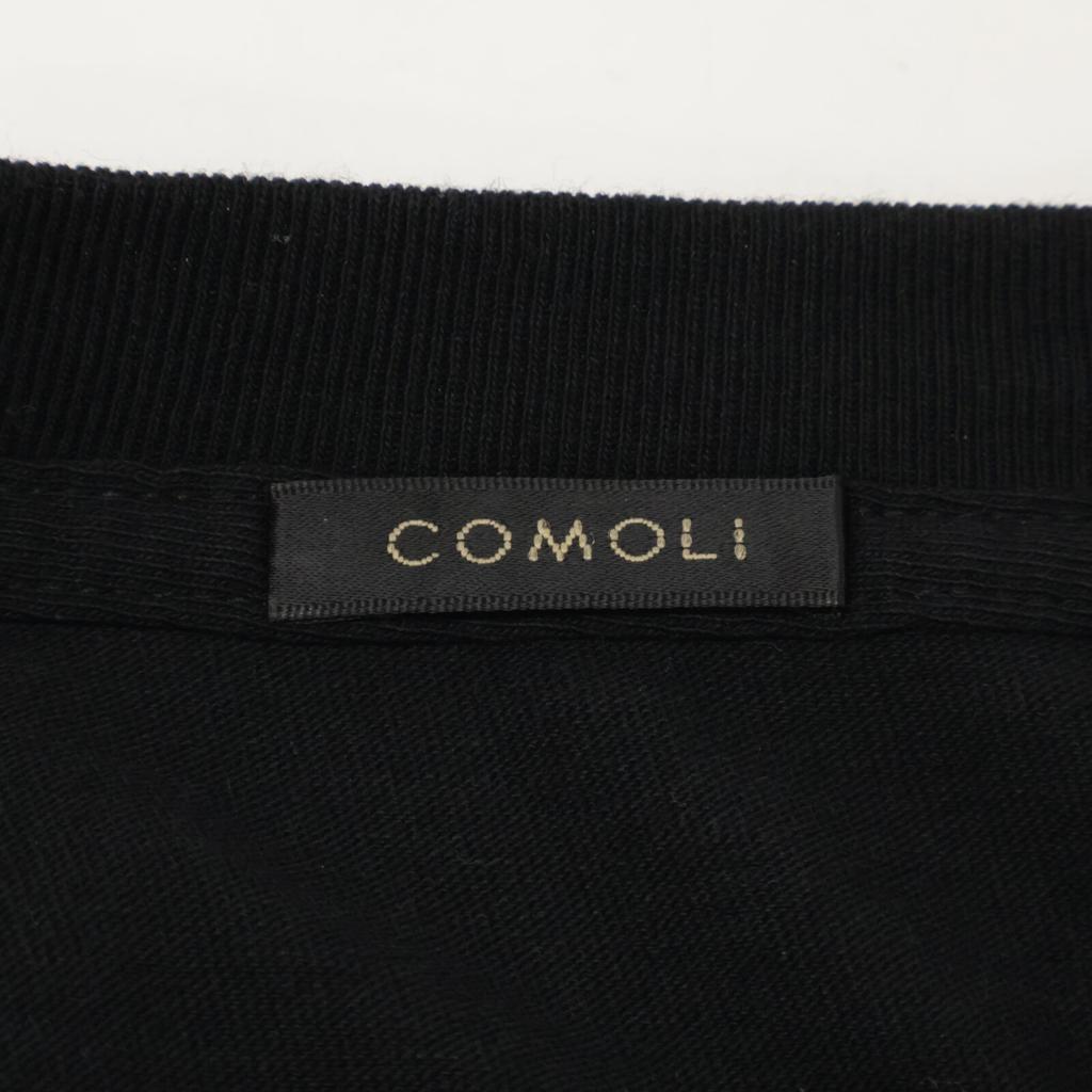 COMOLI 24AW A03-05011 Black Cotton Jersey Long Sleeve T-Shirt tops 2 blackUsed