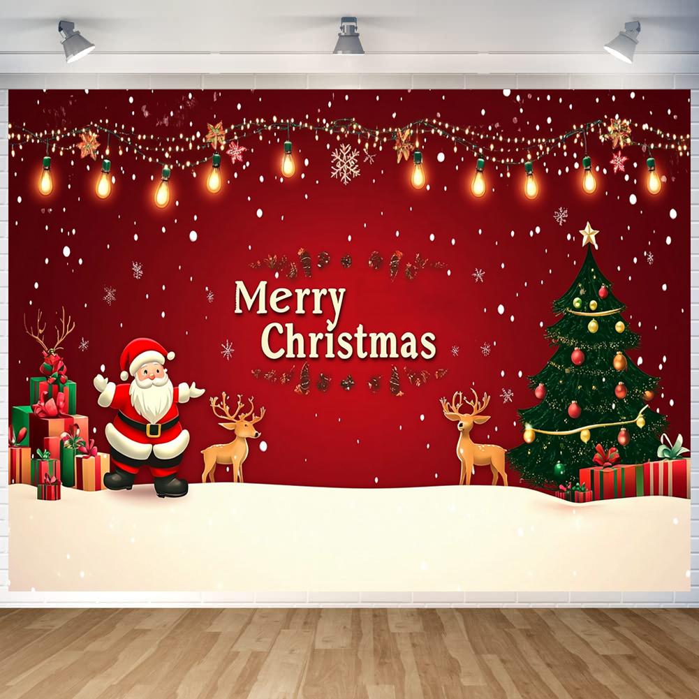 Merry Christmas Banner Christmas Home Decoraton 2025 Cristmas Party Decor Xmas Photography Background Props Happy New Year 2026