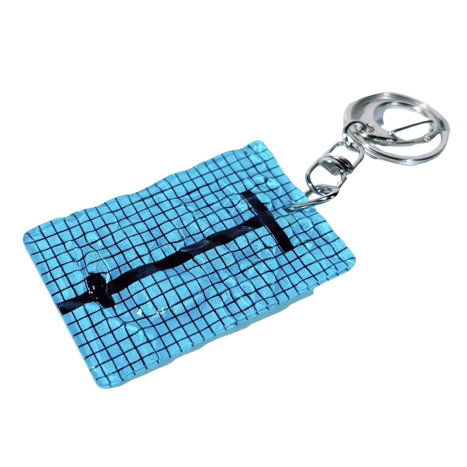 

Swimming Pool Keychain Backpack Handbag Pendant Wavy Keyring Car Keychain Bag Charm Decorations Swimmer s Gift