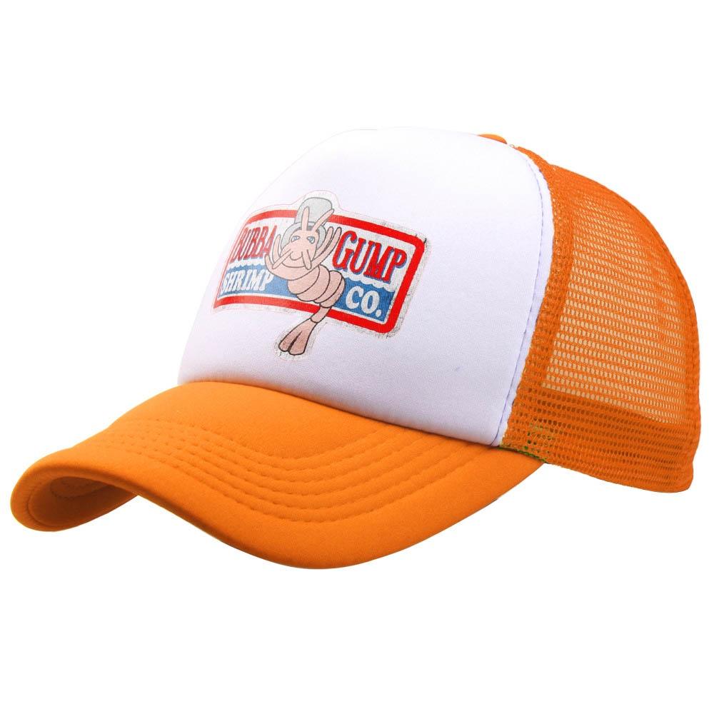 New Bill Curved Bubba Gump Shrimp Hat Red Cap Forrest Gump Halloween Costume
