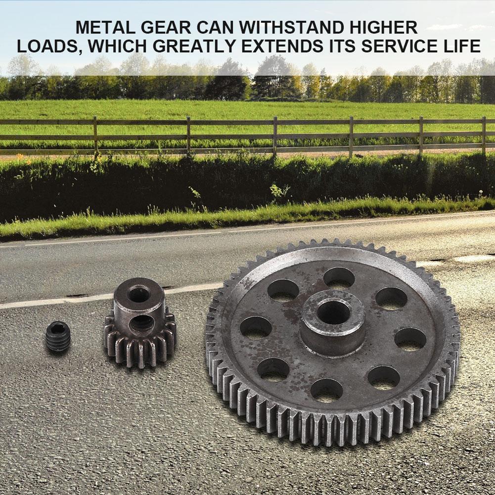 Combo Gears RC Car Diff.Main Gear   Motor Pinion Gear Set for HSP 1 10 RC Truck (64t   17T)