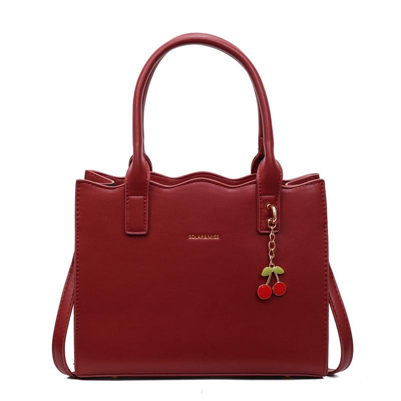 

Женская летняя новая модная универсальная премиальная текстурированная сумка через плечо, уличный тренд, сумка-мессенджер one size fits all бордовый