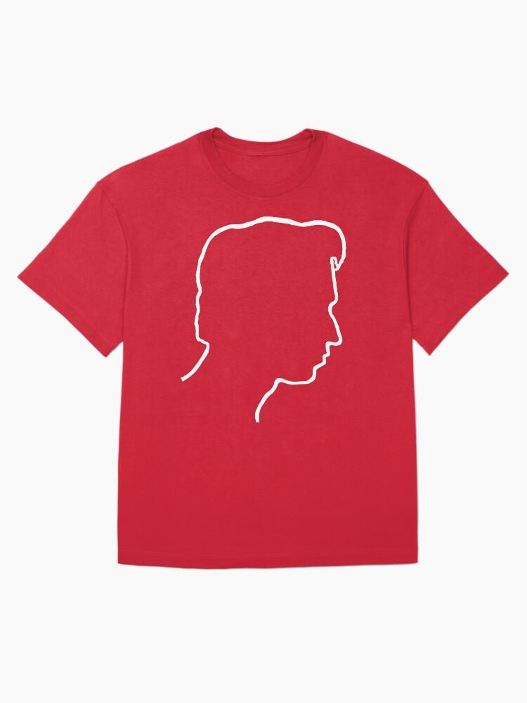 Depeche Mode Alan Wilder Recoil Profile White Outline Red Background Oversized T-Shirt