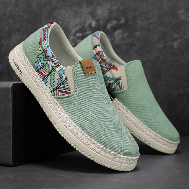 Fashion Flat Canvas Shoes For Men  Fisherman Linen Cloth Loafers Summer Sneakers New Style Shoes Sneakers Male Casual Shoes