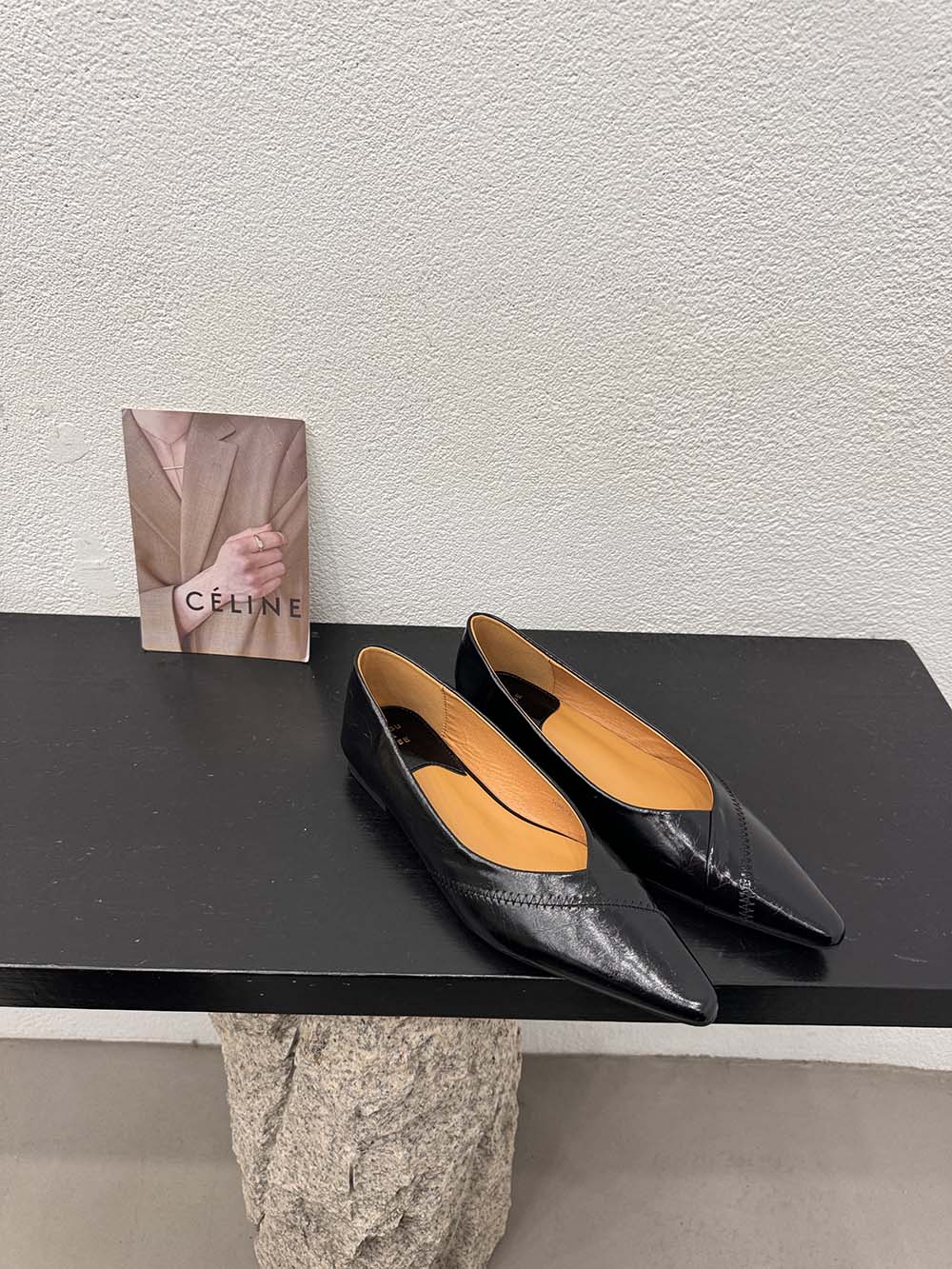 

мода Острый носок Женщины Повседневные женские туфли на низком каблуке без застежек 2024 Новые поступления Мода Осень Весна Удобные туфли для женщин 5.5 чёрный