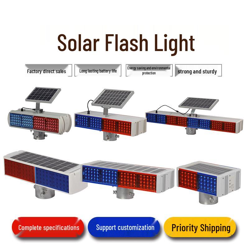 LCKRSZM Dual-Sided LED Road Barrier Warning Light