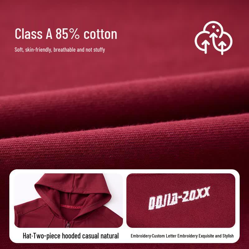 Gilet lavorato a maglia in cotone con cappuccio da ragazzo