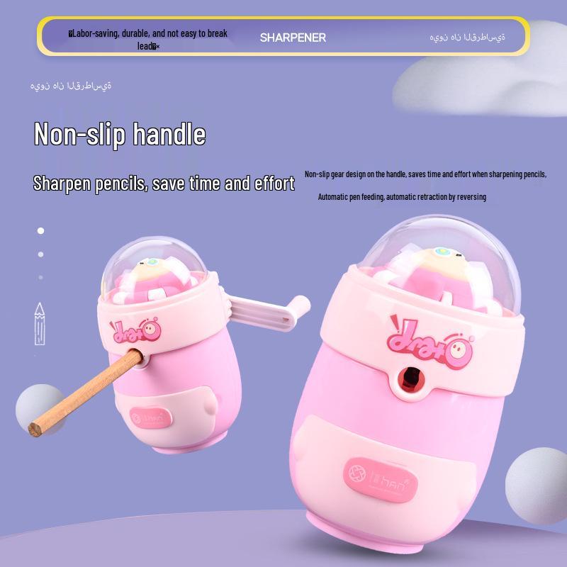 Cartoon Rotary Pencil Sharpener for Kids - Ideal for School and Home Use