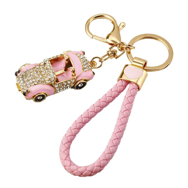New Men New Small Rhinestone Car High Quality Key Holder Bag Fashion Accessories Hot Women Best Party Gift Jewelry