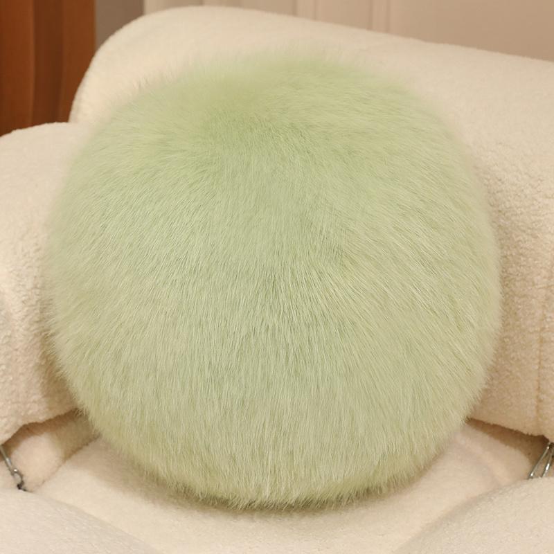 30x30cm Fluffy Ball Plush Toy Colorful Sport Indoor Interactive Plushie Back Support Cushion Birthday Gift