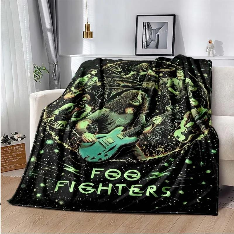Manta con Logo de Foo Fighters, Aislamiento Cálido Ligero para Sofá Cama Oficina Coche Rodilleras Mantas,Decke,couverture,stragulum