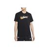 Nike Contrast Logo Print Sports Crew Neck T-Shirt Men Tops Black DM3548-010