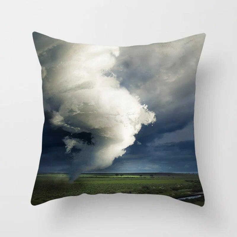 

Торнадо Пейзаж Пледы Наволочка Украшение Дивана Автомобиль Офис Подушка Для Сиденья Комната Домашний Декор 45x45 см 45x45cm