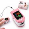 Pink Fingertip Pulse Oximeter Blood Oxygen Monitor Measure Heart Rate Breathing Rate SpO2 LED Display for Family Work Travel2