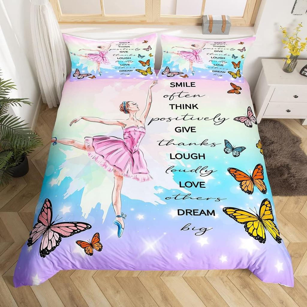 Comforter Paris Eiffel Tower Twin Kingballet Dancer Swan Cartoon Bedding Setgirls Boys Gift Floral Romantic Comforter